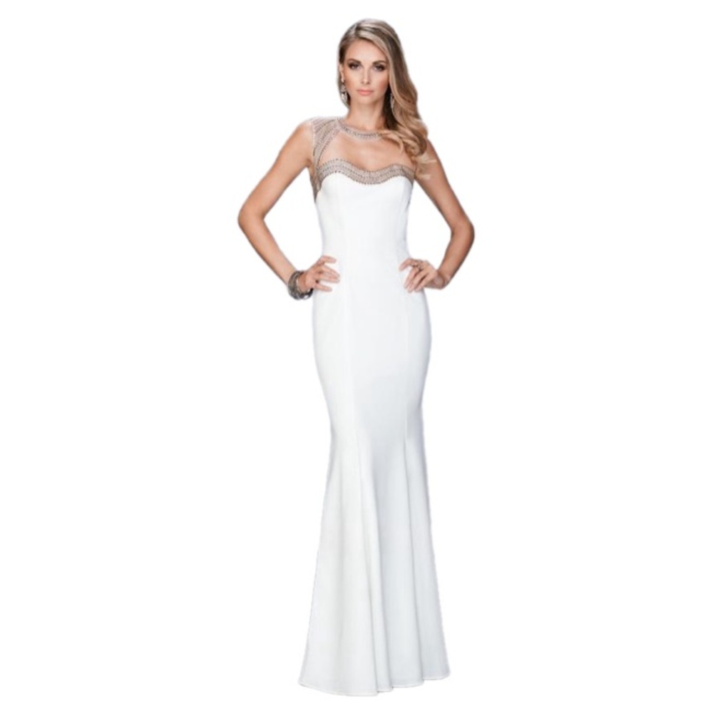 La Femme Dress or Gown in White NWT